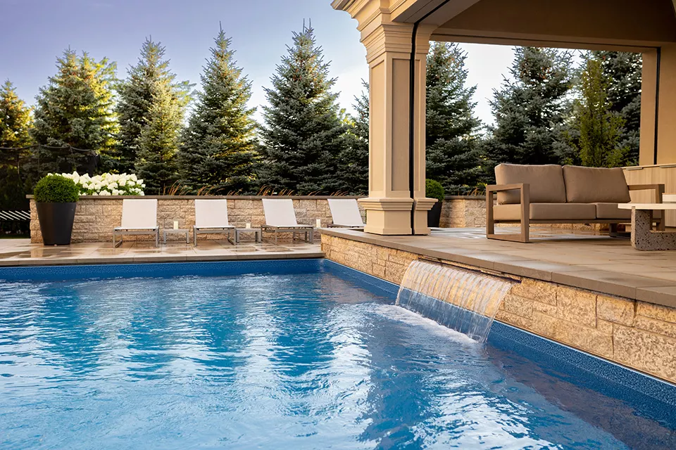 Pool at golden hour