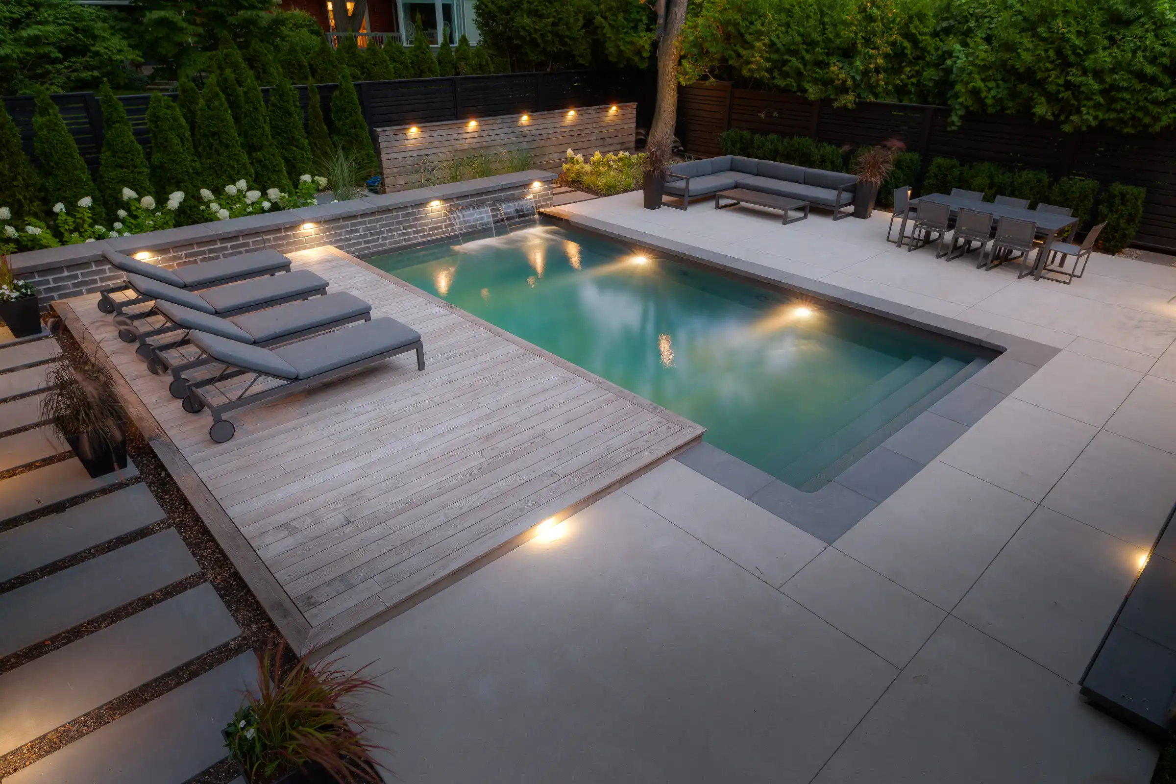 Water Features with an Inground pool