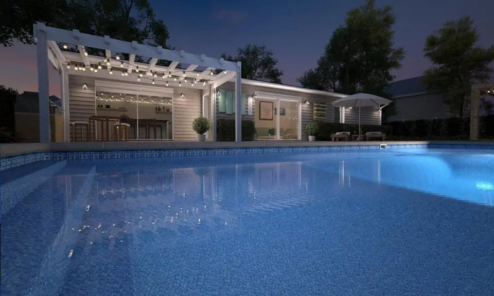 A clean backyard swimming pool ready for the season