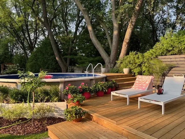 Pool at golden hour