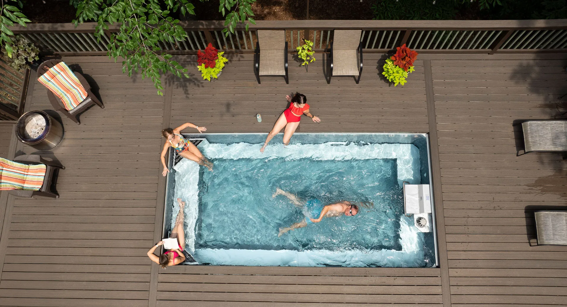 Recover after a hard workout, with a swim spa