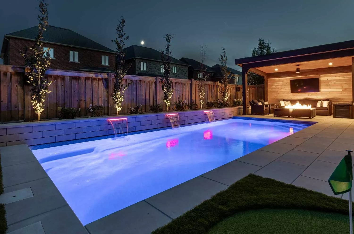 Lighting with an Inground pool