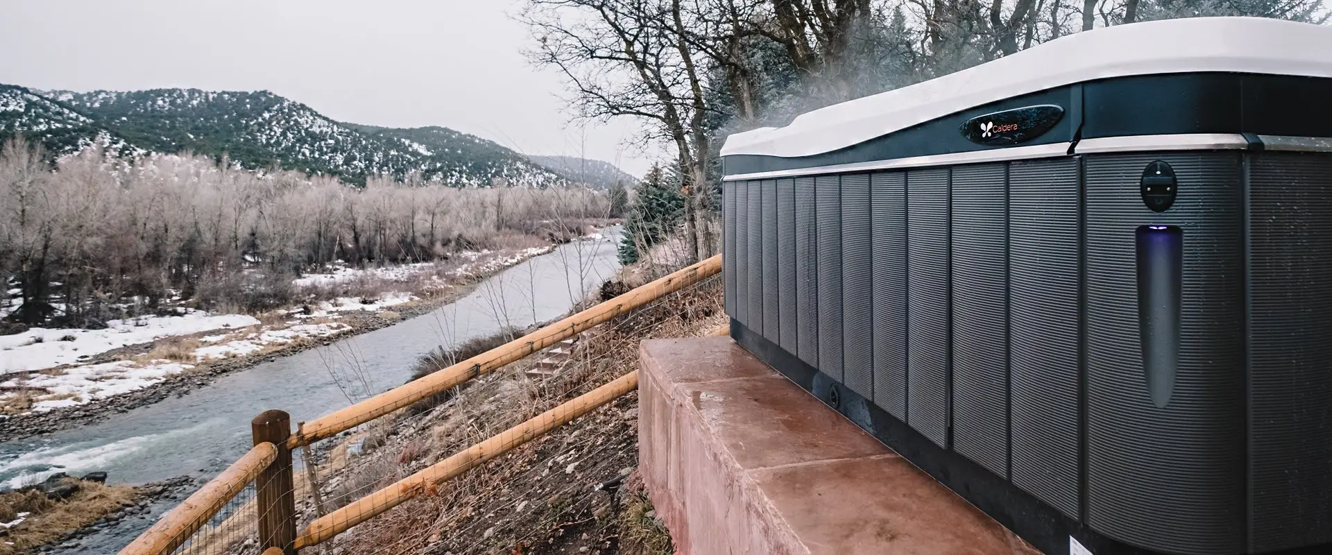 A hot tub covered and protected for winter