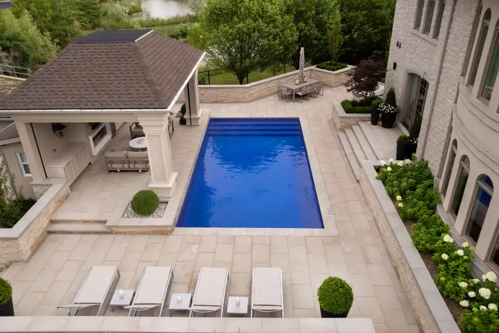 Landscaping with inground pools