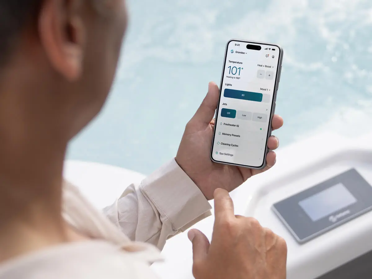 One-Touch Dosing in the Hot Spring Spas app