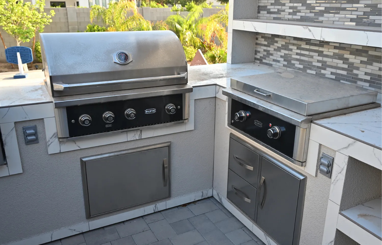 Wildfire outdoor kitchen with grill